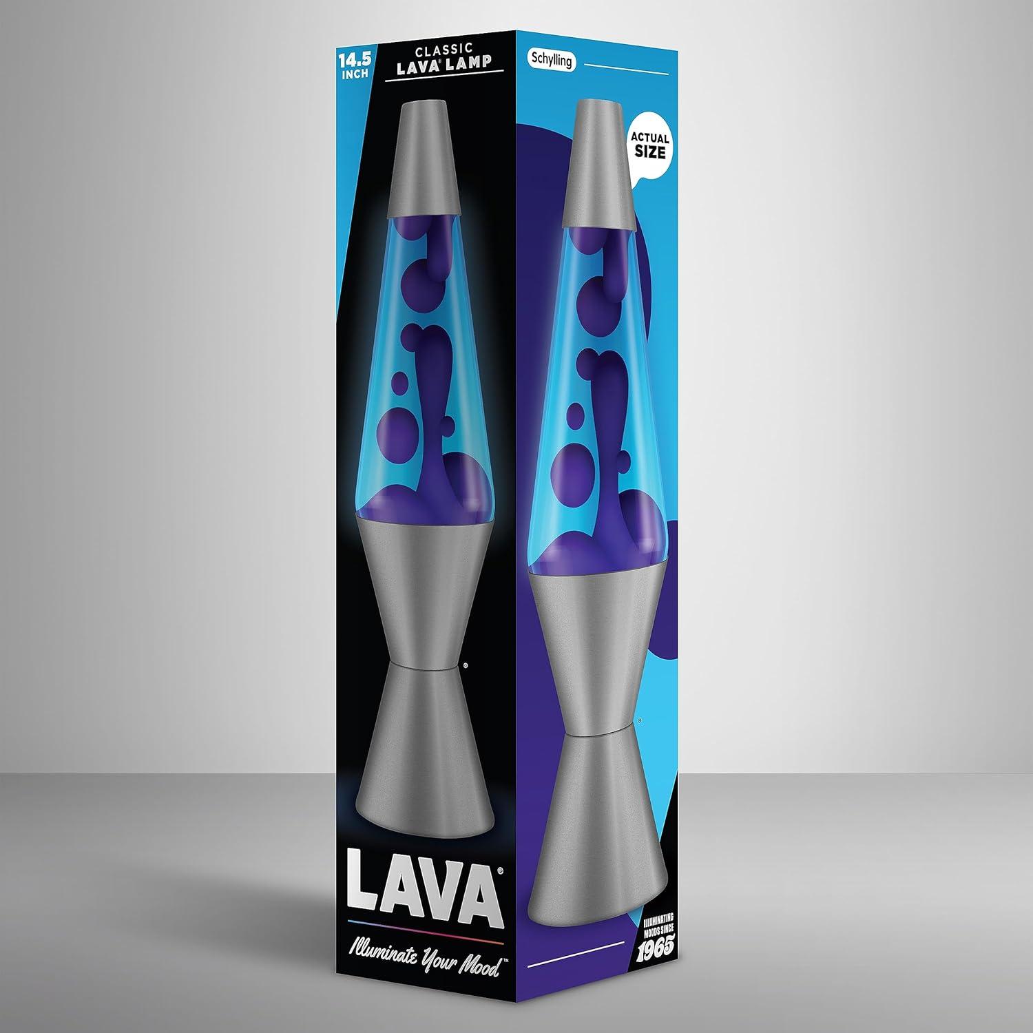 imageLava Lamp 145quot Cosmic Wave The Original Motion Light Purple Wax and Blue Liquid Item 2633 Amazon ExclusiveBlue