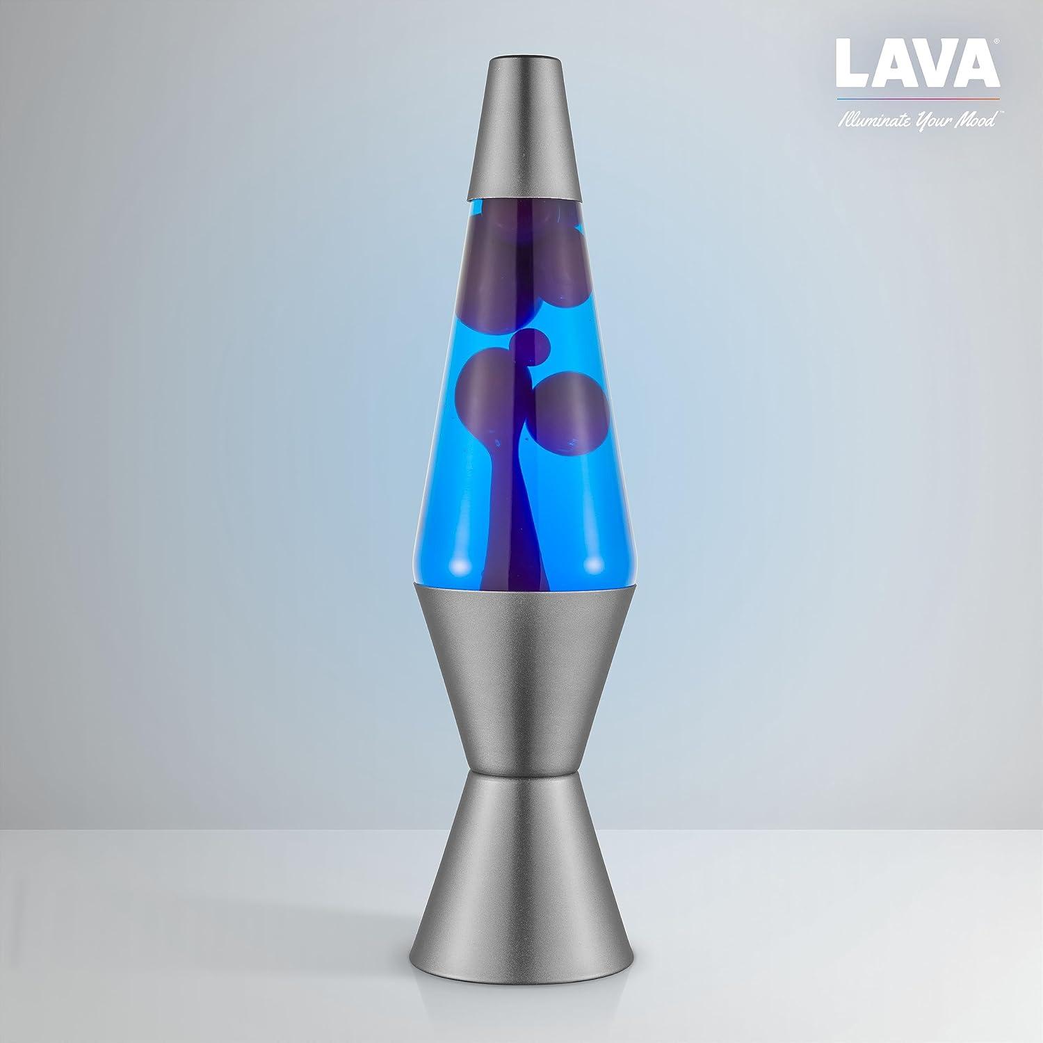 imageLava Lamp 145quot Cosmic Wave The Original Motion Light Purple Wax and Blue Liquid Item 2633 Amazon ExclusiveBlue