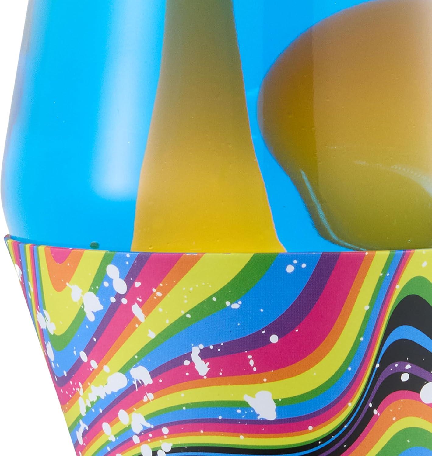 imageLava The Original Lamp 145quot Splattered Distortion Classic Liquid Motion Lamp Orange Wax and Blue Liquid Item 2427 Amazon Exclusive