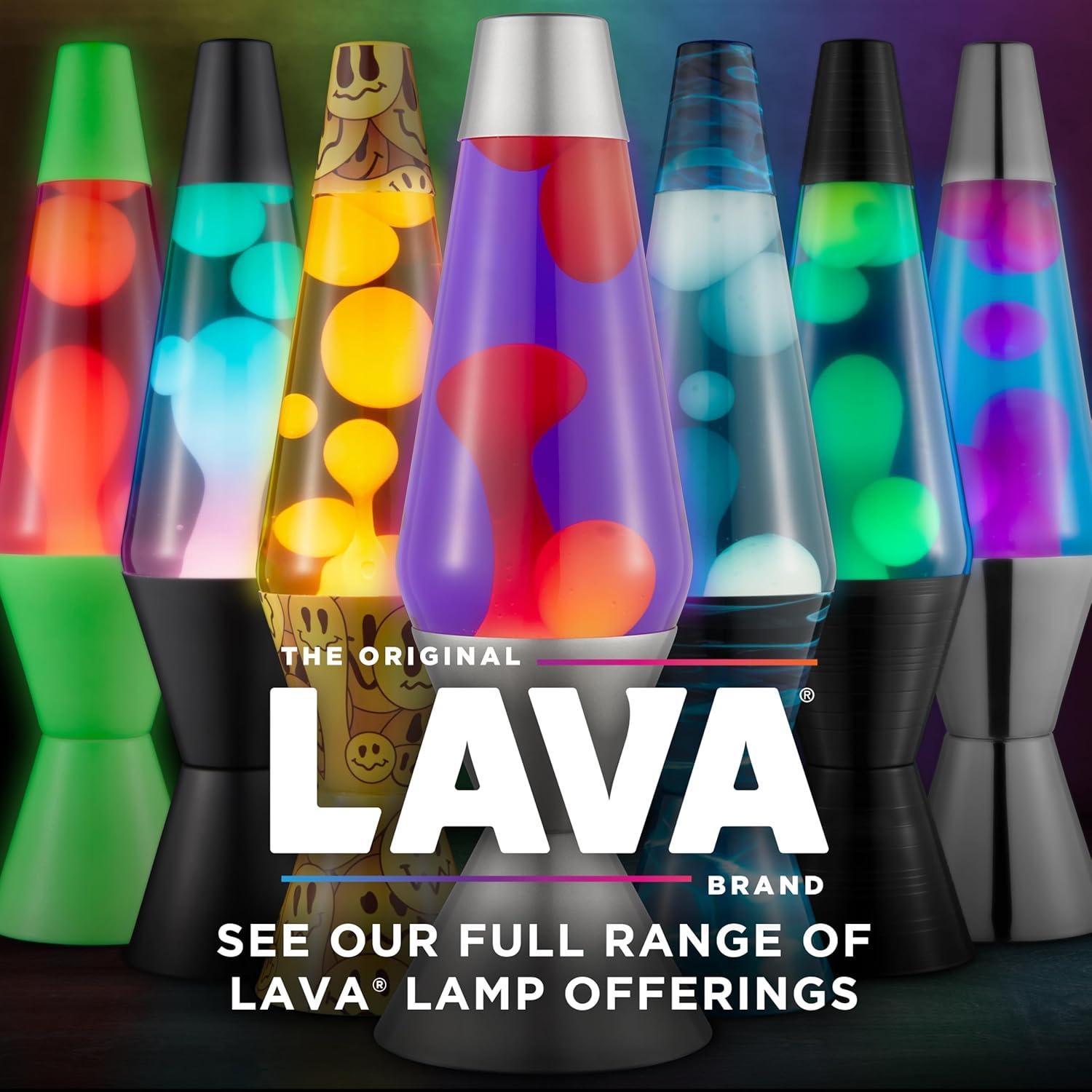 imageThe Original Lava Lamp Large 52oz 163quot Vivid Twilight Classic Liquid Motion Lamp Orange Lava and Purple Liquid Item 5119 Amazon Exclusive