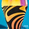 Lava® Lamp – 14.5” Groovy Gradient Flocked Base – The Original Motion Light – Yellow Wax and Purple Liquid – Item #2015(14.5”)