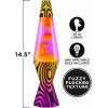 Lava® Lamp – 14.5” Groovy Gradient Flocked Base – The Original Motion Light – Yellow Wax and Purple Liquid – Item #2015(14.5”)