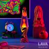 Lava® Lamp – 14.5” Groovy Gradient Flocked Base – The Original Motion Light – Yellow Wax and Purple Liquid – Item #2015(14.5”)