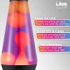 Lava The Original Lamp – 14.5″ Evenfall – Retro Rocket Liquid Motion Lamp – Yellow Wax and Purple Liquid – Item #2391 (Amazon Exclusive)(Blue)
