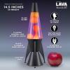 Lava The Original Lamp – 14.5″ Evenfall – Retro Rocket Liquid Motion Lamp – Yellow Wax and Purple Liquid – Item #2391 (Amazon Exclusive)(Blue)