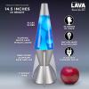 Lava The Original Lamp – 14.5″ Gray Stratosphere – Retro Rocket Liquid Motion Lamp – White and Blue Liquid – Item #2390 (Amazon Exclusive)