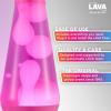 Lava The Original Lamp – New 14.5″ Wild Pink – Classic Liquid Motion Lamp – White Wax and Pink Liquid – Item #2361 (Amazon Exclusive)(Pink)