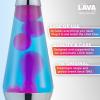 The Original Lava® Lamp – 14.5″ Techno Chrome – Classic Liquid Motion Lamp – Pink Lava and Blue Liquid – Item #2097 (Amazon Exclusive)(Blue)
