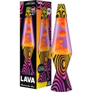 Lava® Lamp – 14.5” Groovy Gradient Flocked Base – The Original Motion Light – Yellow Wax and Purple Liquid – Item #2015(14.5”)