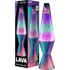 Lava® Lamp – 14.5″ Polar Glimmer – The Original Motion Light – Silver Glitter, Multicolor Base and Globe – Item #2048 (Amazon Exclusive)