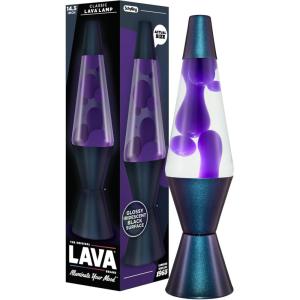 Lava The Original Lamp – 14.5″ Black Iris – Classic Liquid Motion Lamp – Purple Wax and Clear Liquid – Item #2425 (Amazon Exclusive)