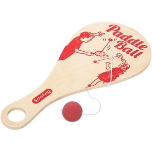 Schylling Paddle Ball – Classic Game Made with Real Wood – Ages 5 and Up – One Piece