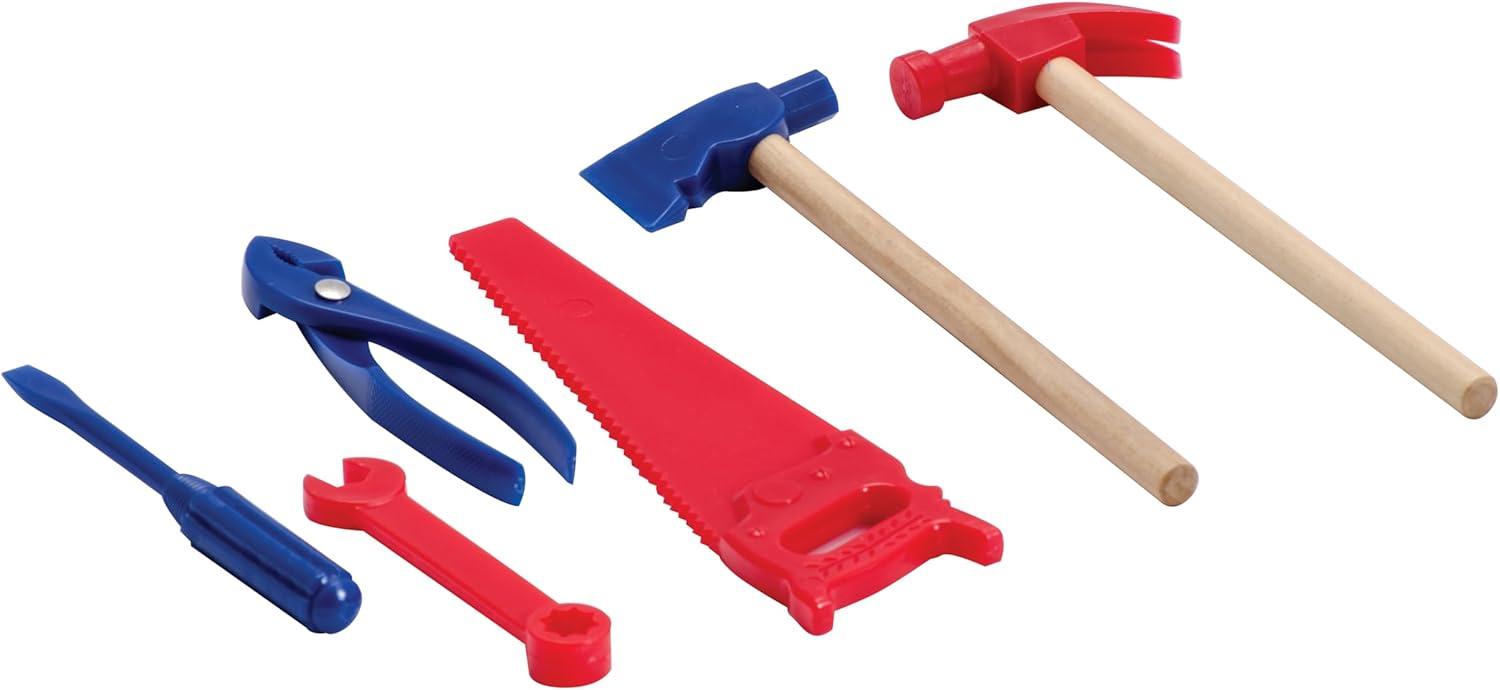 imageSchylling Toy Tin Tool Box with Tools Metal Case Including 6 Tools Ages 3
