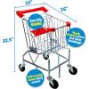 Schylling Little Shopper Shopping Cart – Child Sized Grocery Toy for Supermarket Pretend Play – Real Steel Sturdy Frame and Easy Pivoting Wheels – Ages 3 and Up
