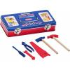 Schylling Toy Tin Tool Box with Tools – Metal Case Including 6 Tools – Ages 3+