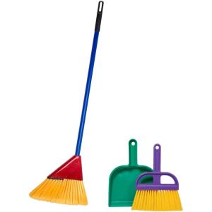 Schylling Children’s Broom Set – Kids Pretend Play Cleaning Kit – Includes Broom, Dustpan, and Brush – Ages 3 and Up(Junior Helper Broom)
