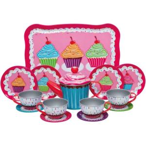 Schylling Cupcakes Tin Tea Set Multi-colored, Small