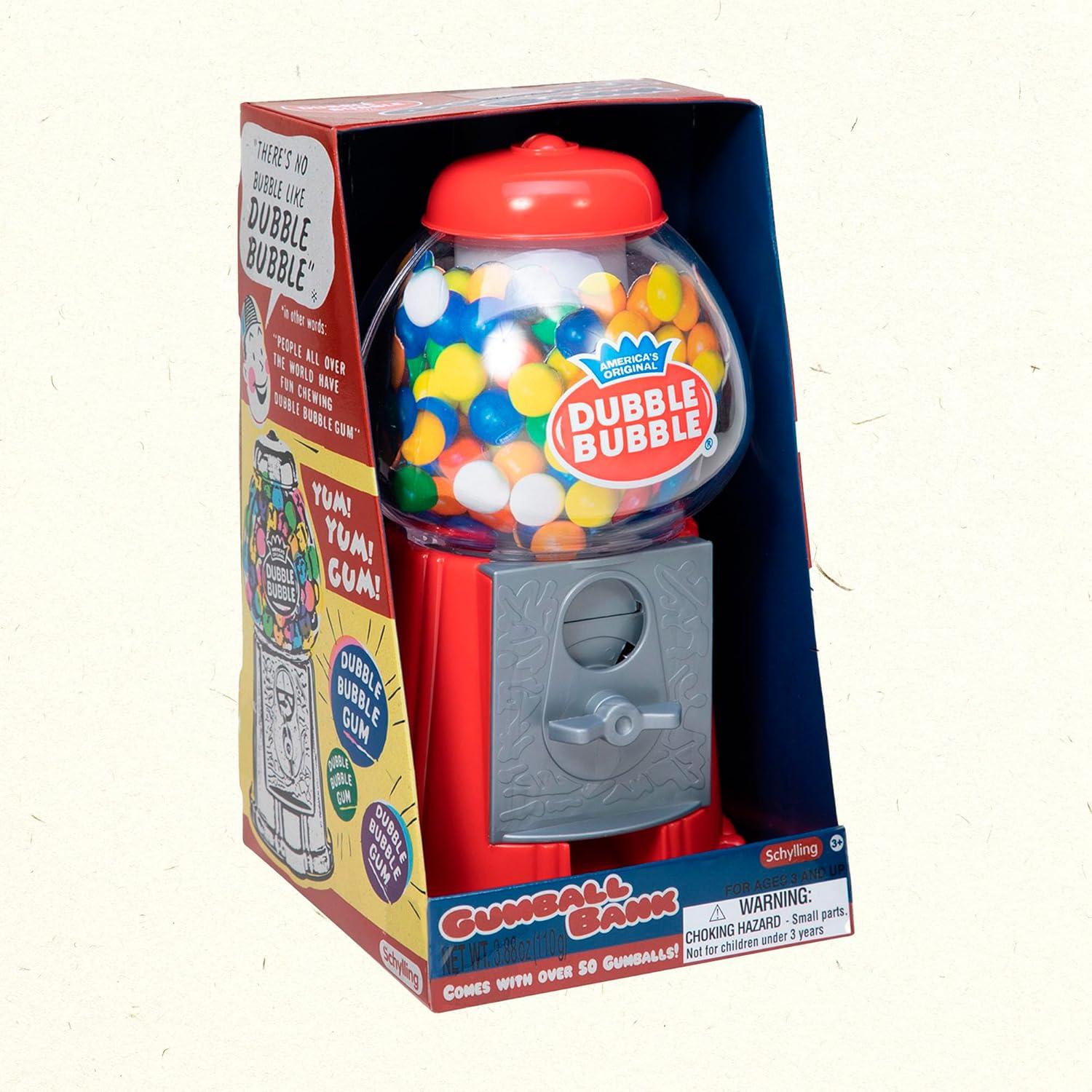 imageSchylling Brand Classic Retro Gumball Coin Bank 85quot Tall Includes 45 Dubble Bubble Gumballs Ages 3