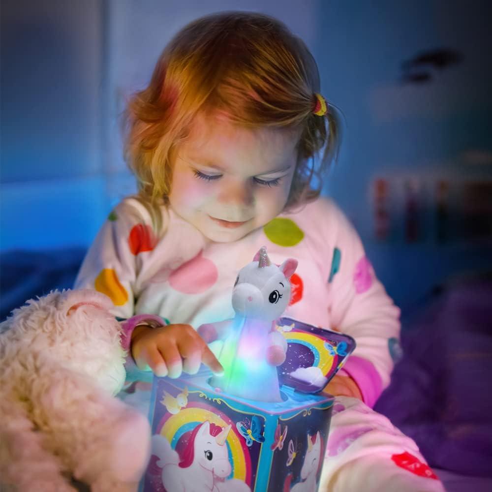 imageSchylling Pop ampamp Glow Unicorn Light Up Jack in The Box