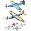 Schylling Retro Gliders – Gliding Planes with Spinning Propellers (Pack of 4)