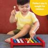 Schylling Wooden Xylophone – Colorful Kids Instrument – Includes Wooden Mallets and Embossed Metal Keys – Ages 3 and Up