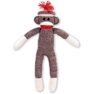 Schylling Brand Classic 20″ Retro Sock Monkey Stuffed Animal – Knitted Texture Original Look – Ages 12 Months and Up