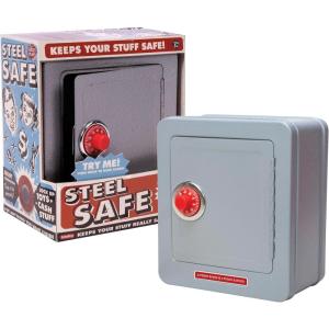 Schylling Steel Safe with Alarm – Kids Silver Metal Safe with Combination Lock and Alarm – Ages 5 and Up