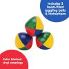 Schylling Classic Juggling Balls – Colorful Vinyl Toss-and-Catch Balls with Bead Filling – Includes 3 Balls and Instructions – Ages 5 and Up – Three Piece Set