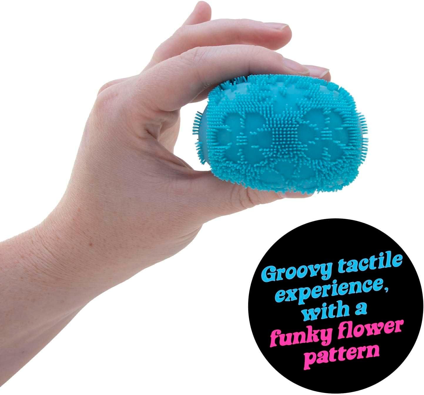 imageSchylling NeeDoh Fuzz Ball Sensory Toy with a Velvet Texture and Soft Cloud Squish Wavy Pattern You Can See and Feel Ages 3 and Up Color May Vary One Per Pack Wonder WavesFlower Power