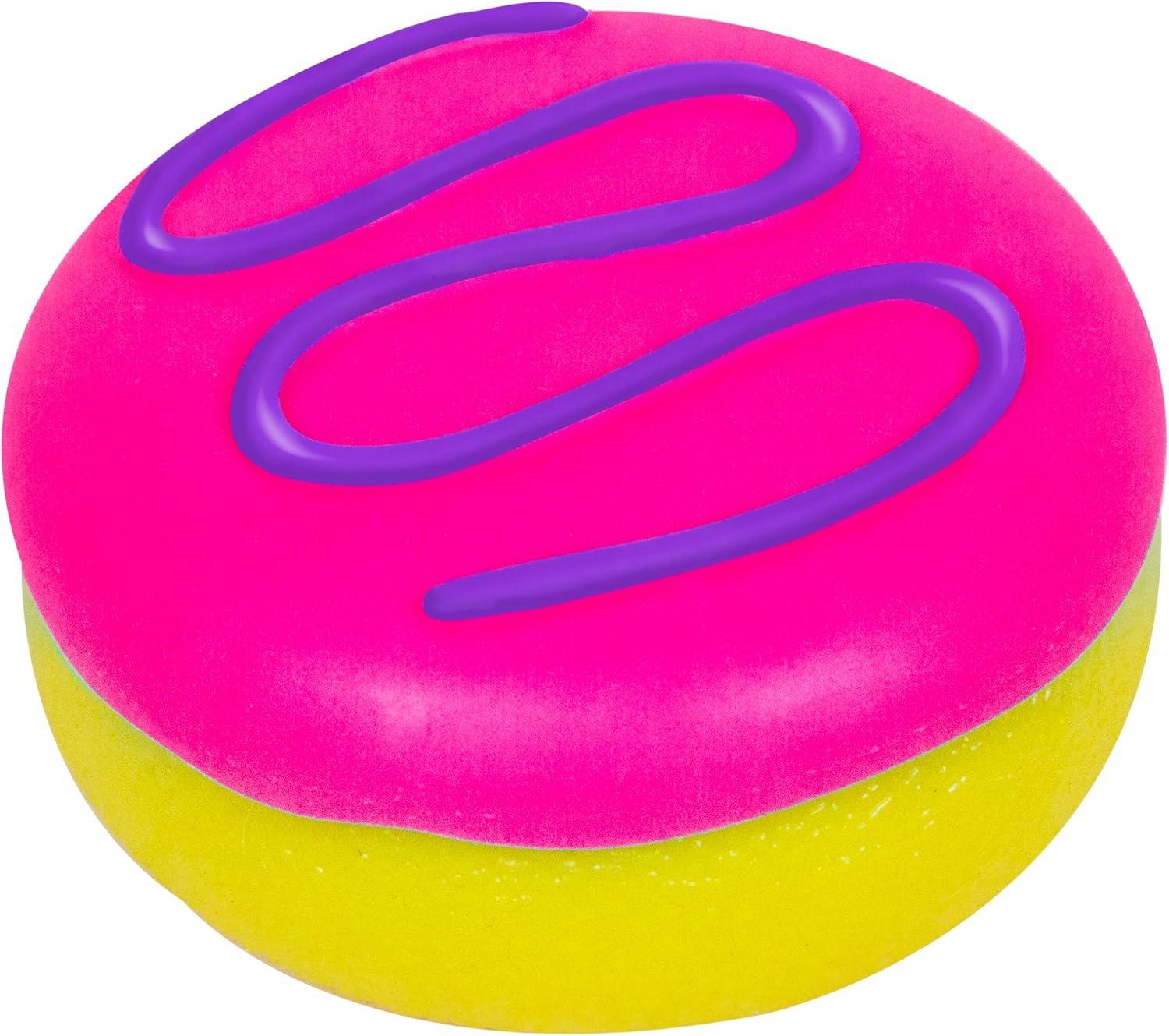 imageSchylling NeeDoh Jelly Donut Sensory Squeeze Toy JellyLike Filling 3quot Wide Color May Vary Pack of 1