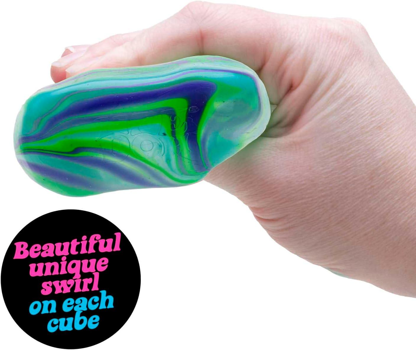 imageSchylling NeeDoh Nice Cube Swirl Sensory Toy with a Super Solid Squish Unique Swirling Color Blend Ages 3 and Up Color May Vary One Cube Per Pack