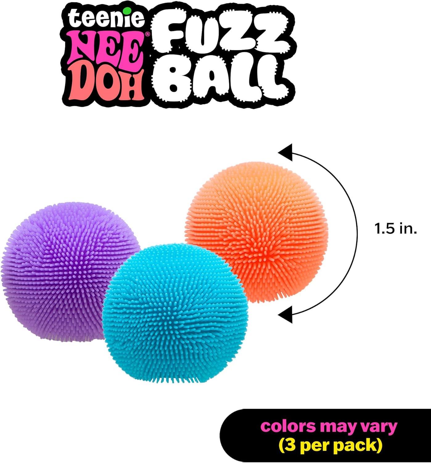 imageSchylling Teenie NeeDoh Fuzz Ball Mini Sensory Toy with a Velvet Texture and Soft Cloud Squish Ages 3 and Up Color May Vary Three Fuzz Balls Per Pack