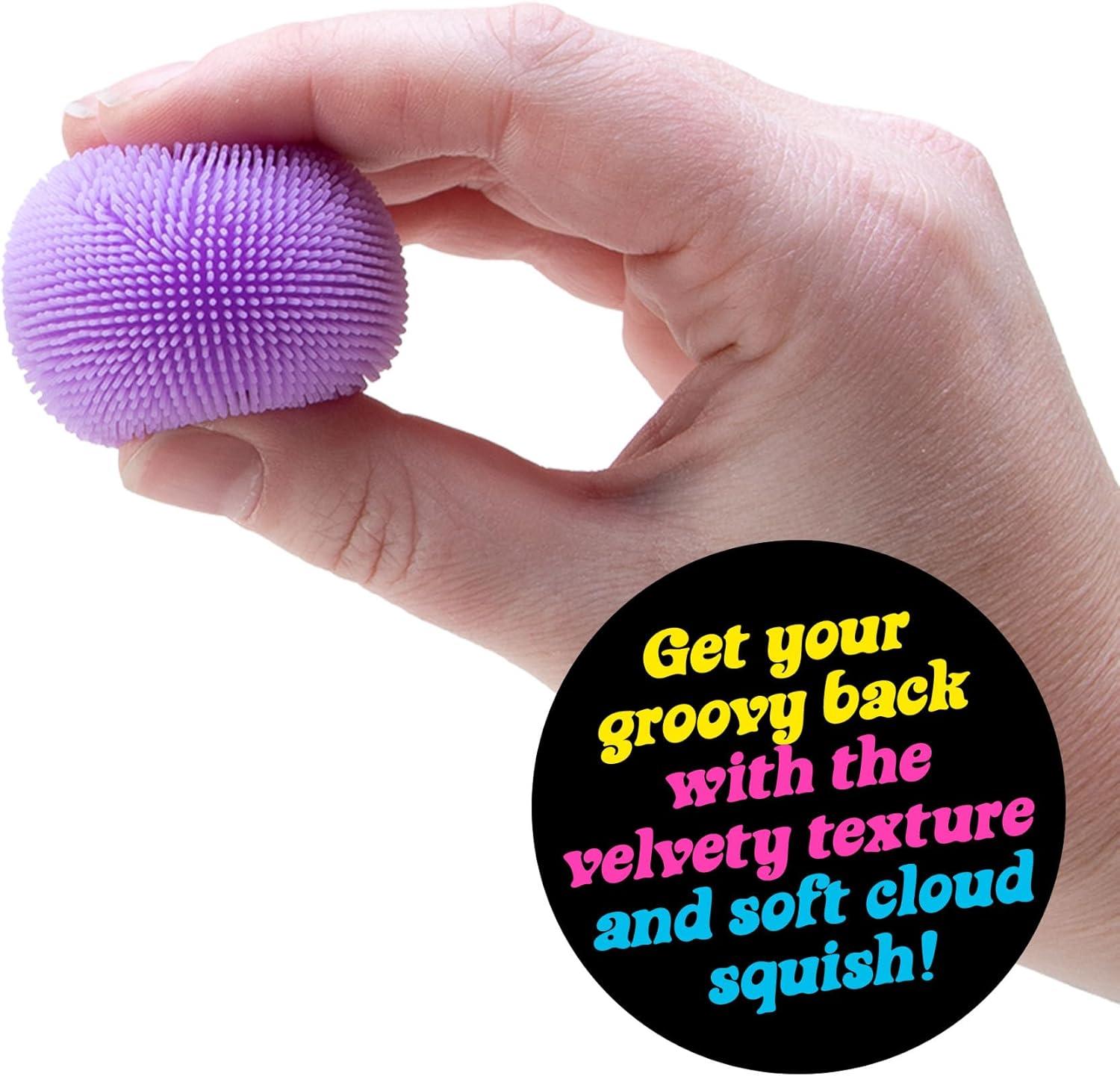 imageSchylling Teenie NeeDoh Fuzz Ball Mini Sensory Toy with a Velvet Texture and Soft Cloud Squish Ages 3 and Up Color May Vary Three Fuzz Balls Per Pack