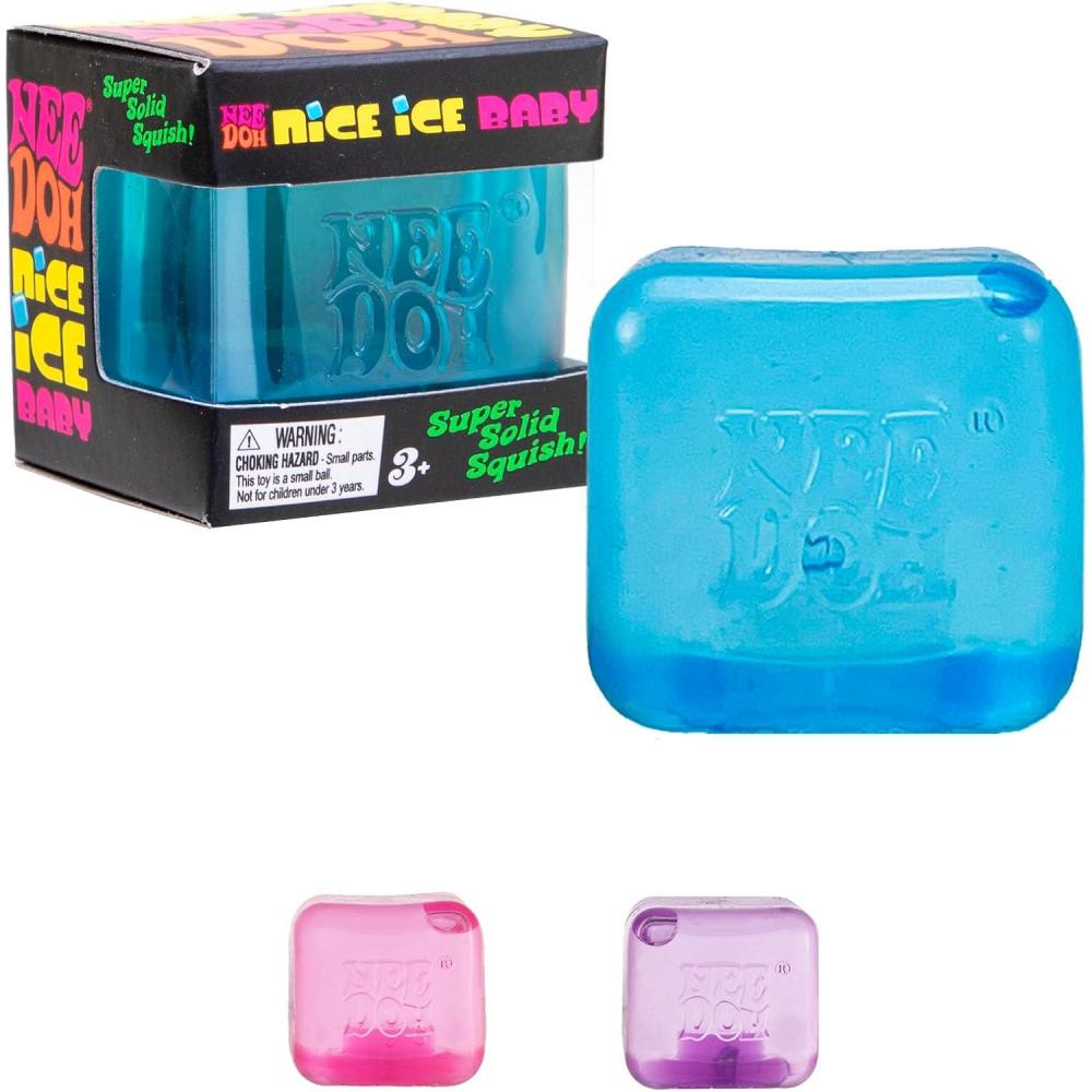 imageSchylling NeeDoh Nice Ice Baby  Sensory Squeeze Toy  Super Solid Squish  125quot Wide  Color May Vary Pack of 1