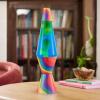 Lava The Original Lamp – 14.5″ Warped Rainbow – Classic Liquid Motion Lamp – Yellow Wax and Blue Liquid – Item #2713 (Amazon Exclusive)