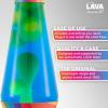 Lava The Original Lamp – 14.5″ Warped Rainbow – Classic Liquid Motion Lamp – Yellow Wax and Blue Liquid – Item #2713 (Amazon Exclusive)