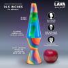Lava The Original Lamp – 14.5″ Warped Rainbow – Classic Liquid Motion Lamp – Yellow Wax and Blue Liquid – Item #2713 (Amazon Exclusive)