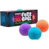 Schylling Teenie NeeDoh Fuzz Ball – Mini Sensory Toy with a Velvet Texture and Soft Cloud Squish – Ages 3 and Up – Color May Vary; Three Fuzz Balls Per Pack