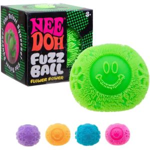 Schylling NeeDoh Fuzz Ball – Sensory Toy with a Velvet Texture and Soft Cloud Squish – Wavy Pattern You Can See and Feel – Ages 3 and Up – Color May Vary; One Per Pack (Wonder Waves)(Flower Power)