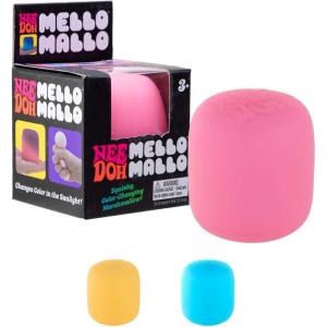 Schylling NeeDoh Mello Mallo – Sensory Toy with a Satisfying Dough Filling – Changes Color in The Sun – Ages 3 and Up – Color May Vary; One Per Pack