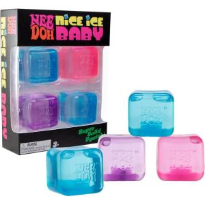 Schylling NeeDoh Nice Ice Baby 4 Pack – Sensory Squeeze Toy – 1.5″ in Diameter – Colors May Vary
