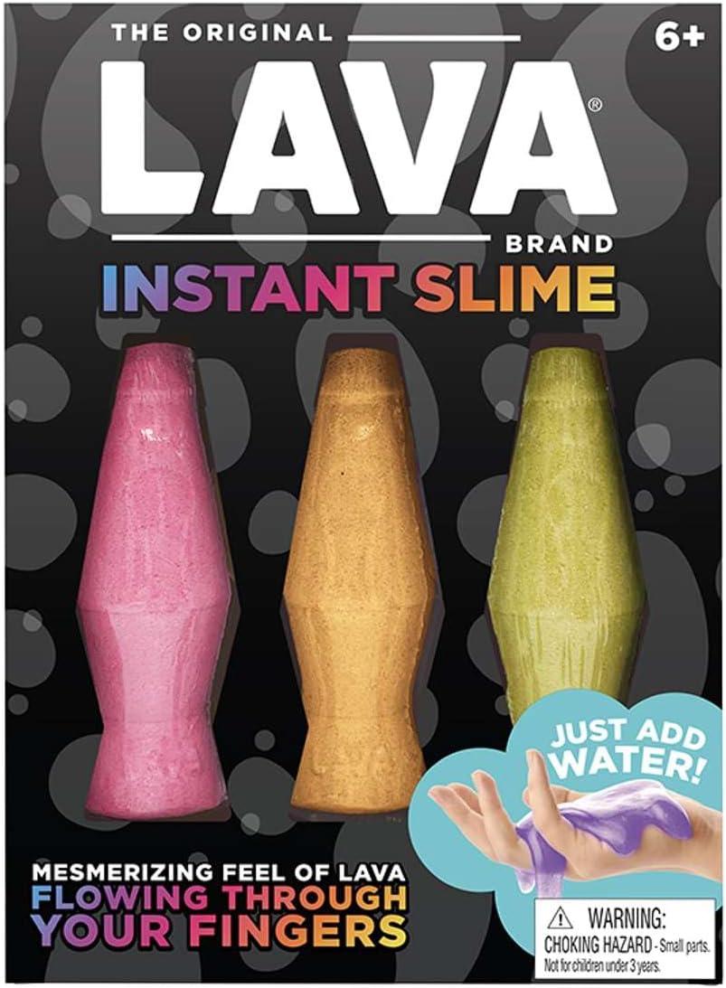 imageLava Brand Instant Slime  Make Your Own Slime Activity Kit  Includes 3 Different Colored Slimes  Just Add Water  Ages 6 and Up