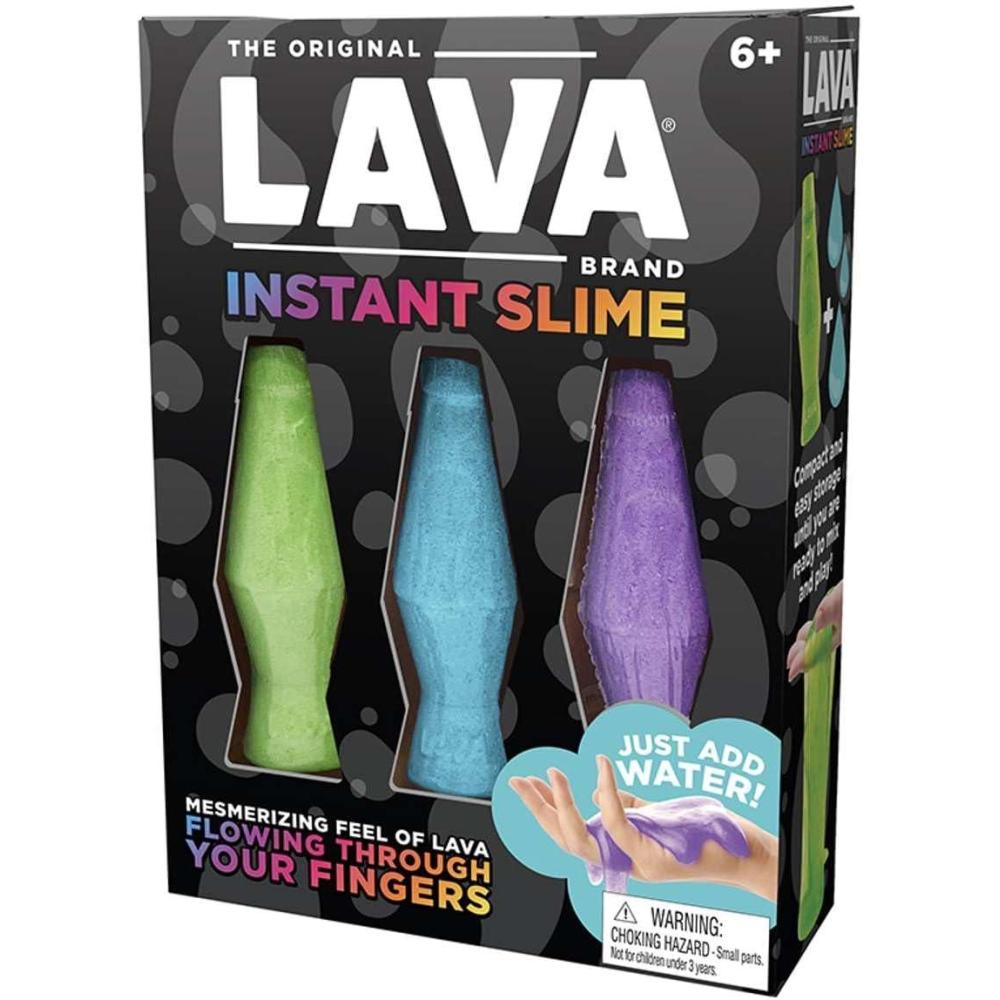 imageLava Brand Instant Slime  Make Your Own Slime Activity Kit  Includes 3 Different Colored Slimes  Just Add Water  Ages 6 and Up