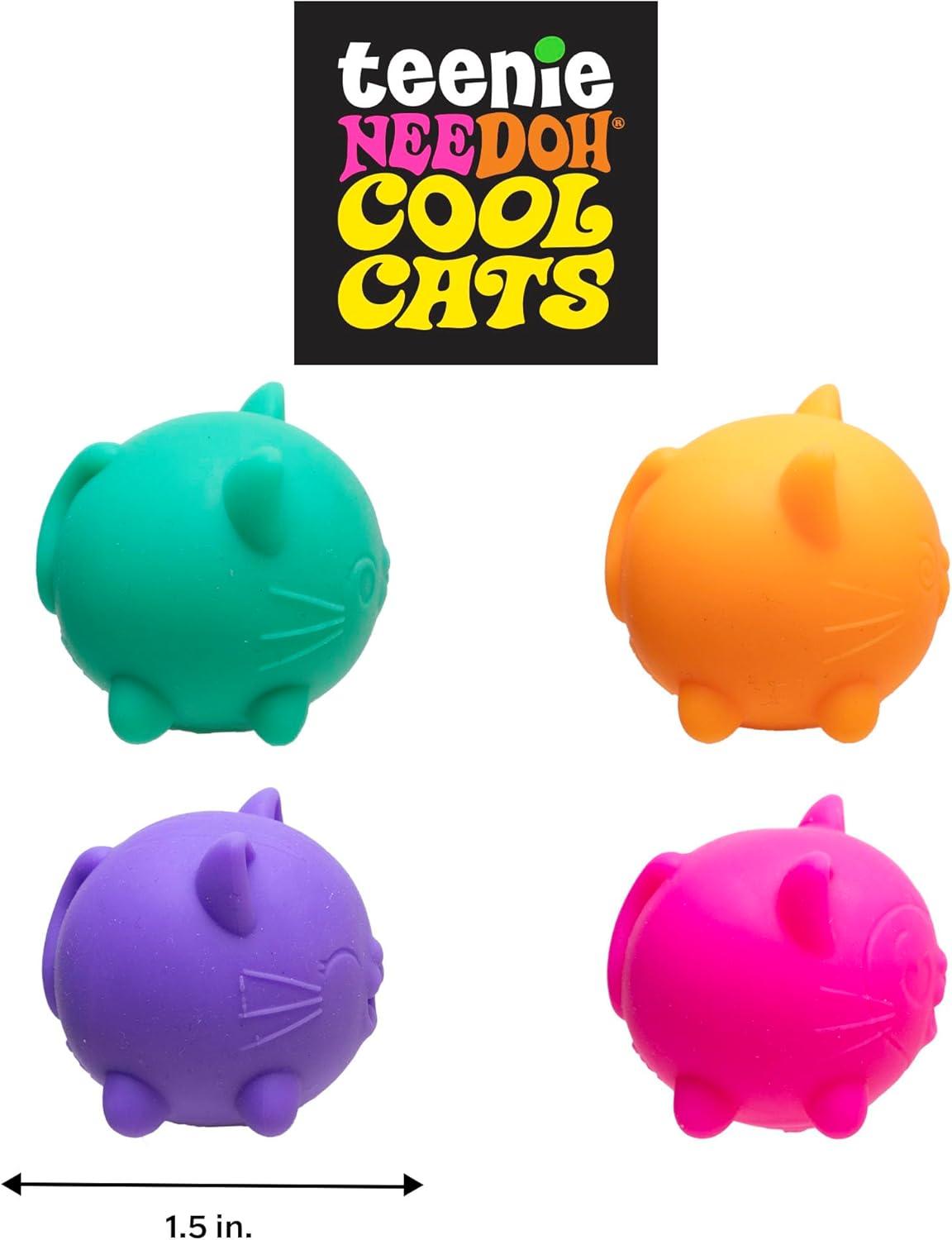 image:imageSchylling NeeDoh Cool Kitten Teenie Needoh 4 Pack Sensory Squeeze Toy 15 in Diameter Colors May Vary