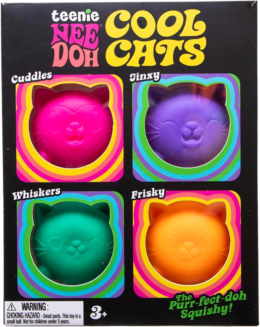 image:imageSchylling NeeDoh Cool Kitten Teenie Needoh 4 Pack Sensory Squeeze Toy 15 in Diameter Colors May Vary