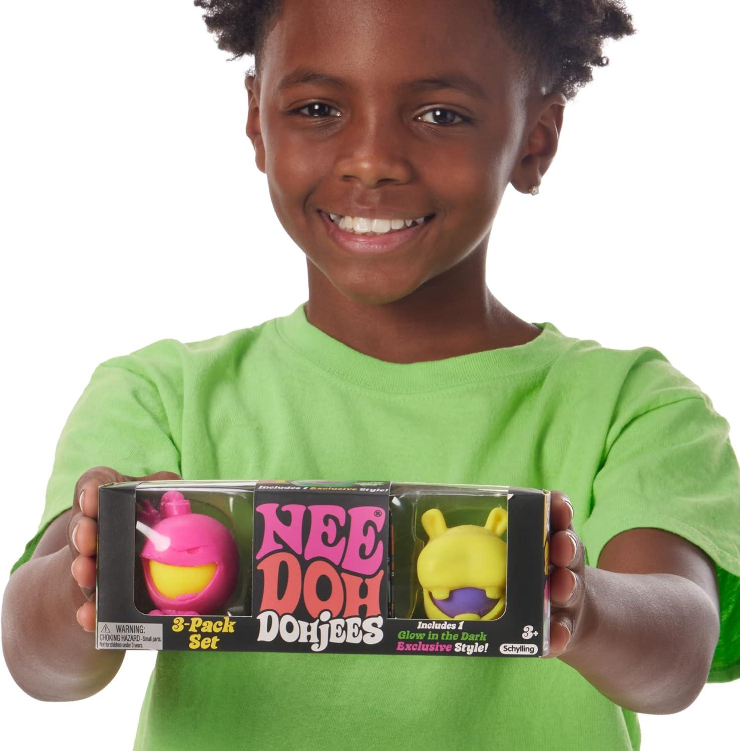 image:imageSchylling NeeDoh Dohjee Sensory Squeeze Toy Satisfying Dough Filling 2 Tall Color May Vary Pack of 3