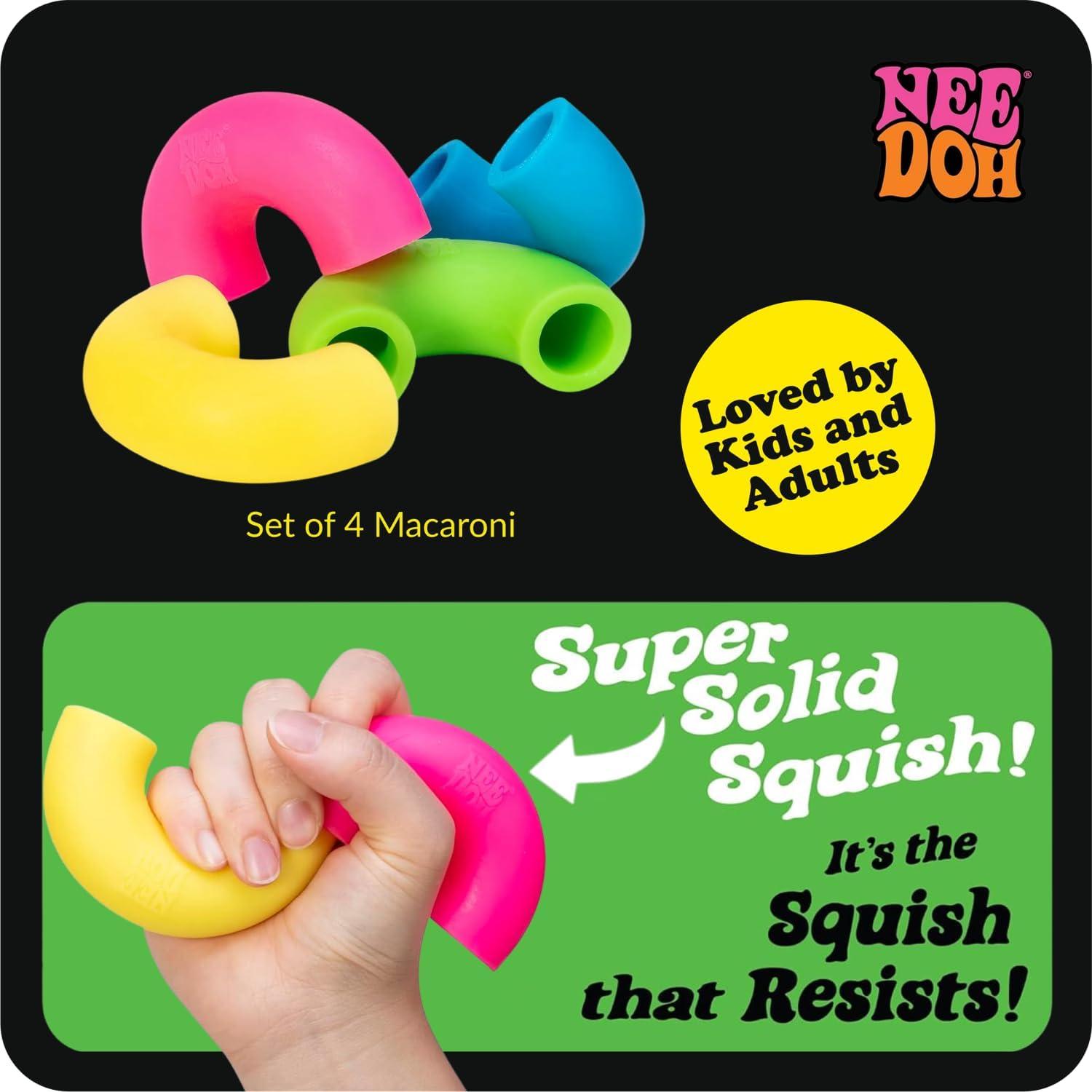 image:imageSchylling NeeDoh Mac N Squeeze Sensory Squeeze Toy Contains 4 Squishy Noodles 3 Wide Color May Vary Pack of 1