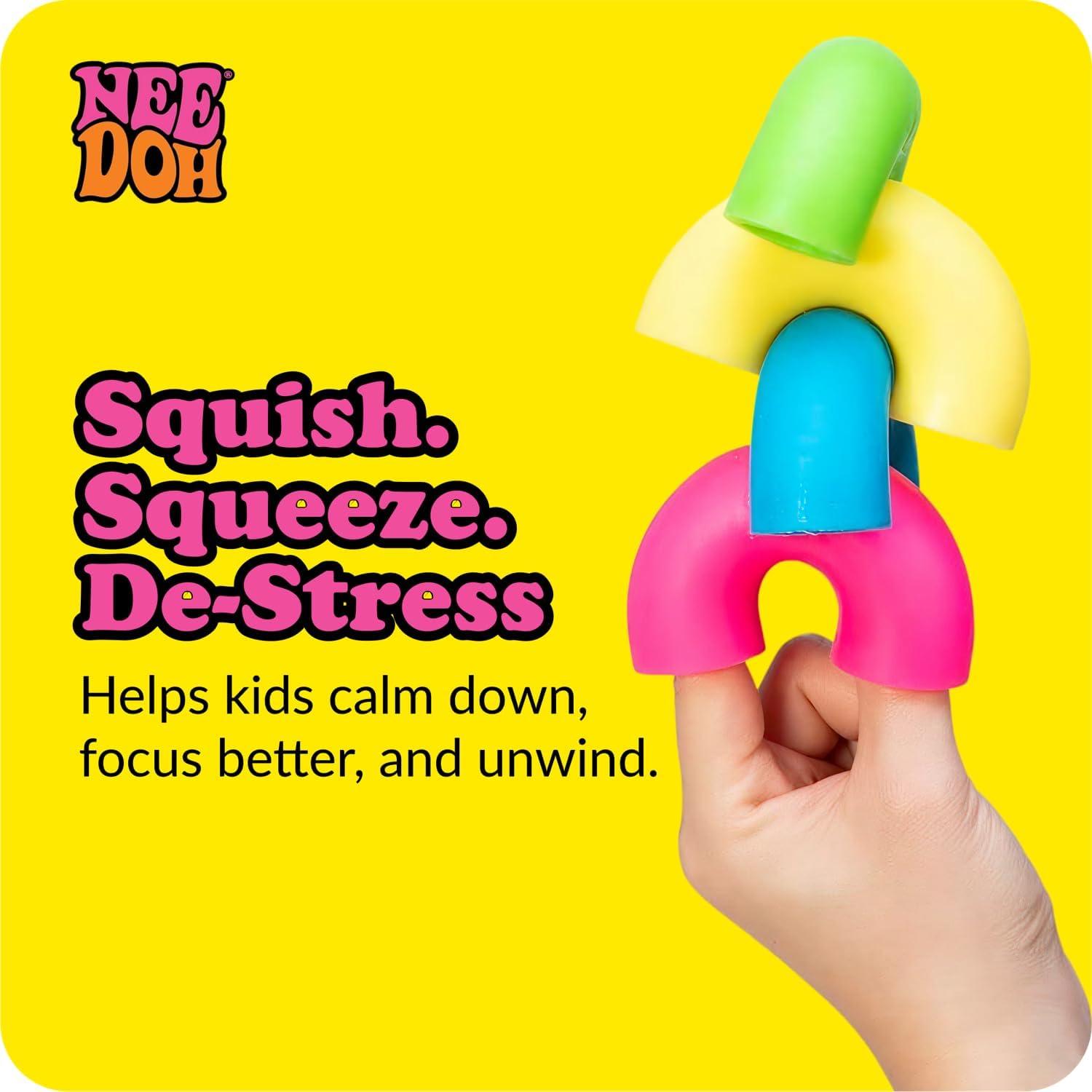 image:imageSchylling NeeDoh Mac N Squeeze Sensory Squeeze Toy Contains 4 Squishy Noodles 3 Wide Color May Vary Pack of 1