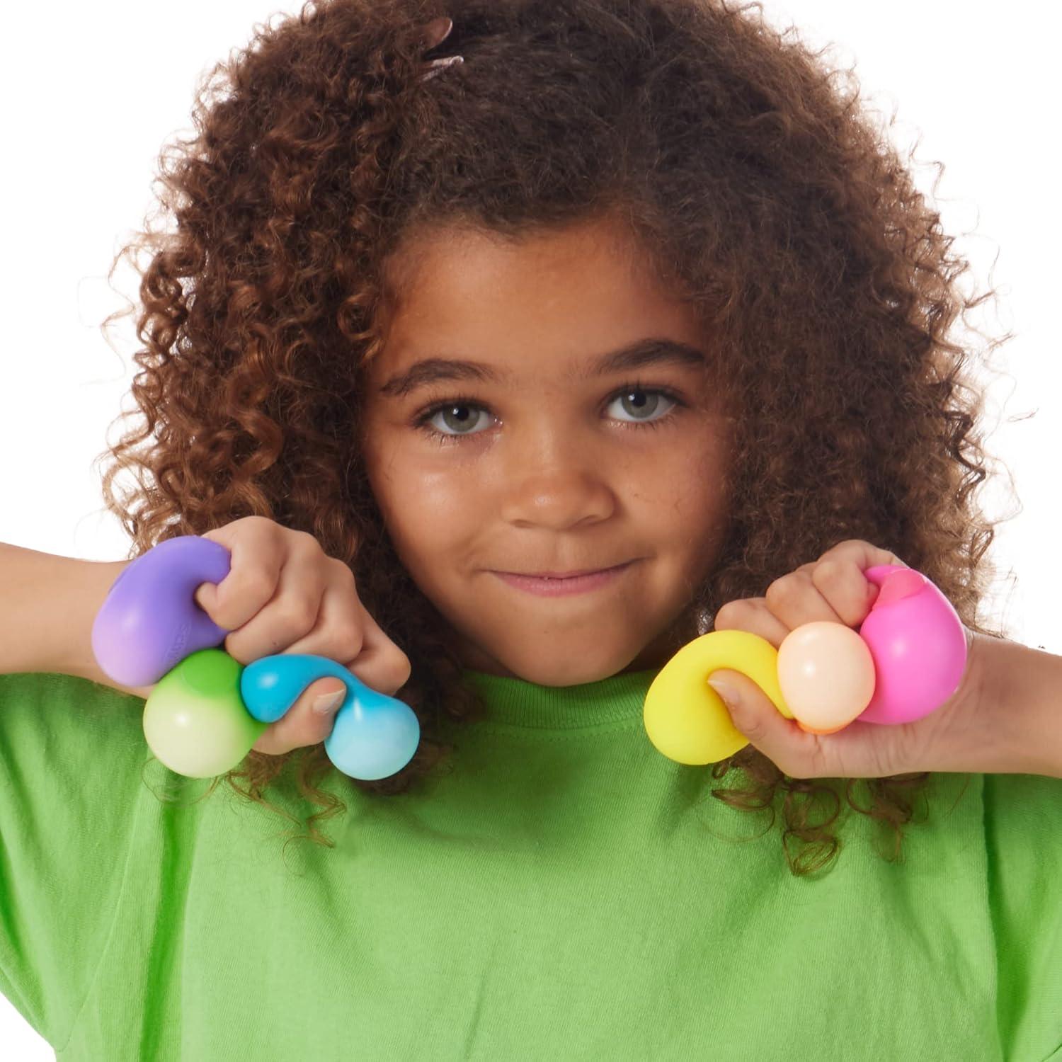 image:imageSchylling NeeDoh Rainboh Teenie Sensory Squeeze Toy Contains 6 Mini Groovy Globs 15 Wide Multicolored1 EA