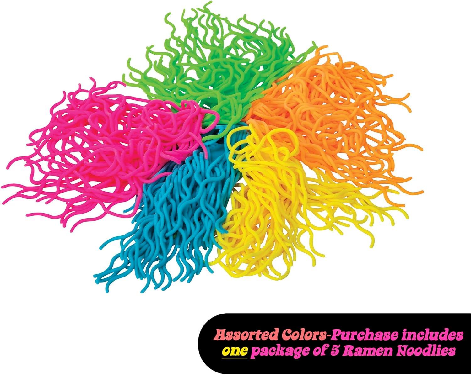 image:imageSchylling NeeDoh Ramen Noodlies Sensory Squeeze Toy Contains 5 Noodle Clumps 85 Long Multicolored Pack of 1